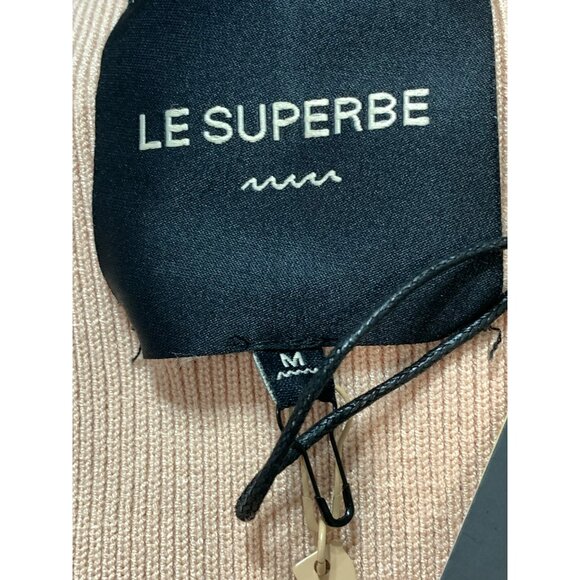 Revolve Le SuperbeTwisted Sister Womens Ribbed Knit Long-Sleeve Top Blush Pink M - Picture 3 of 7